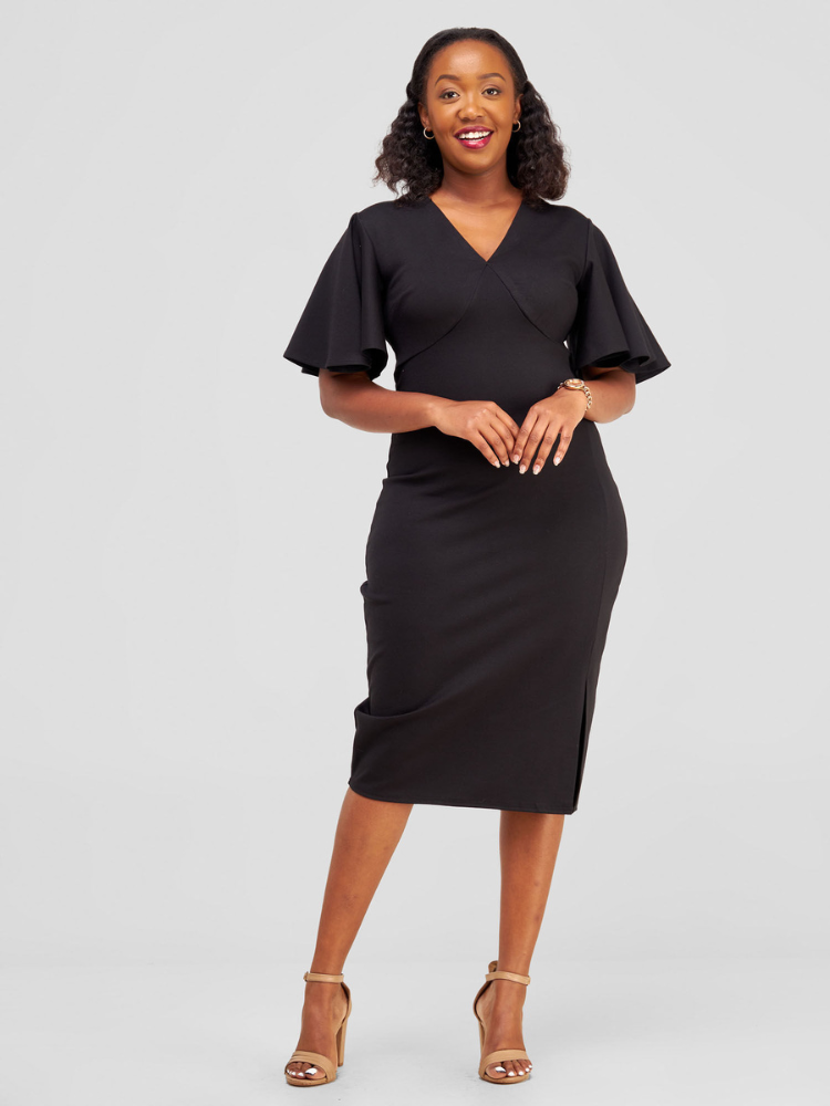 Mali Shift Dress Black TULI Brands