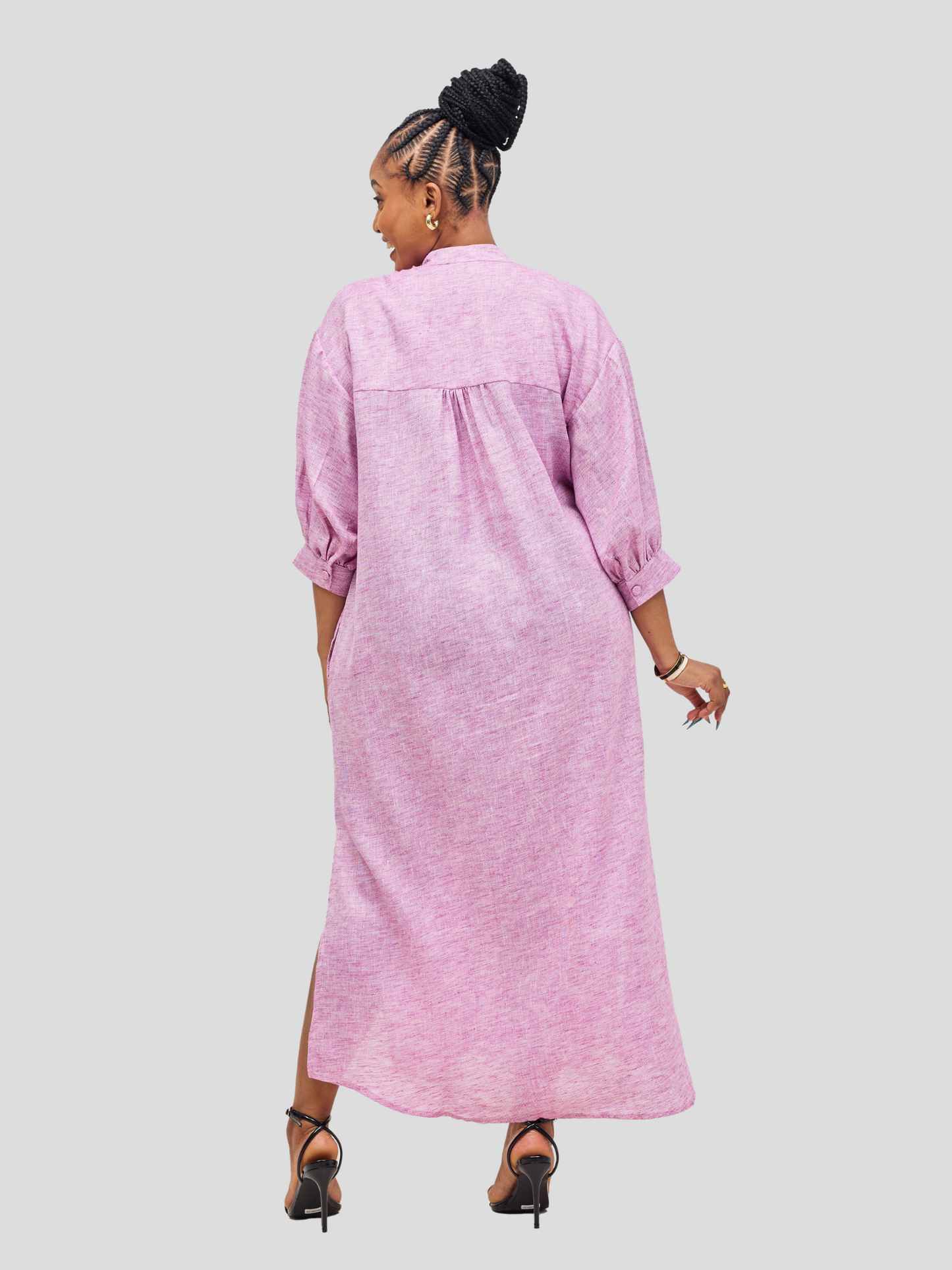 Isabel Maxi Shirt Dress - Lilac