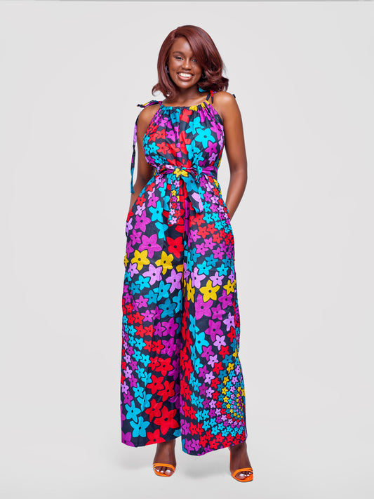 Zenani Ankara Jumpsuit - Multicoloured Floral