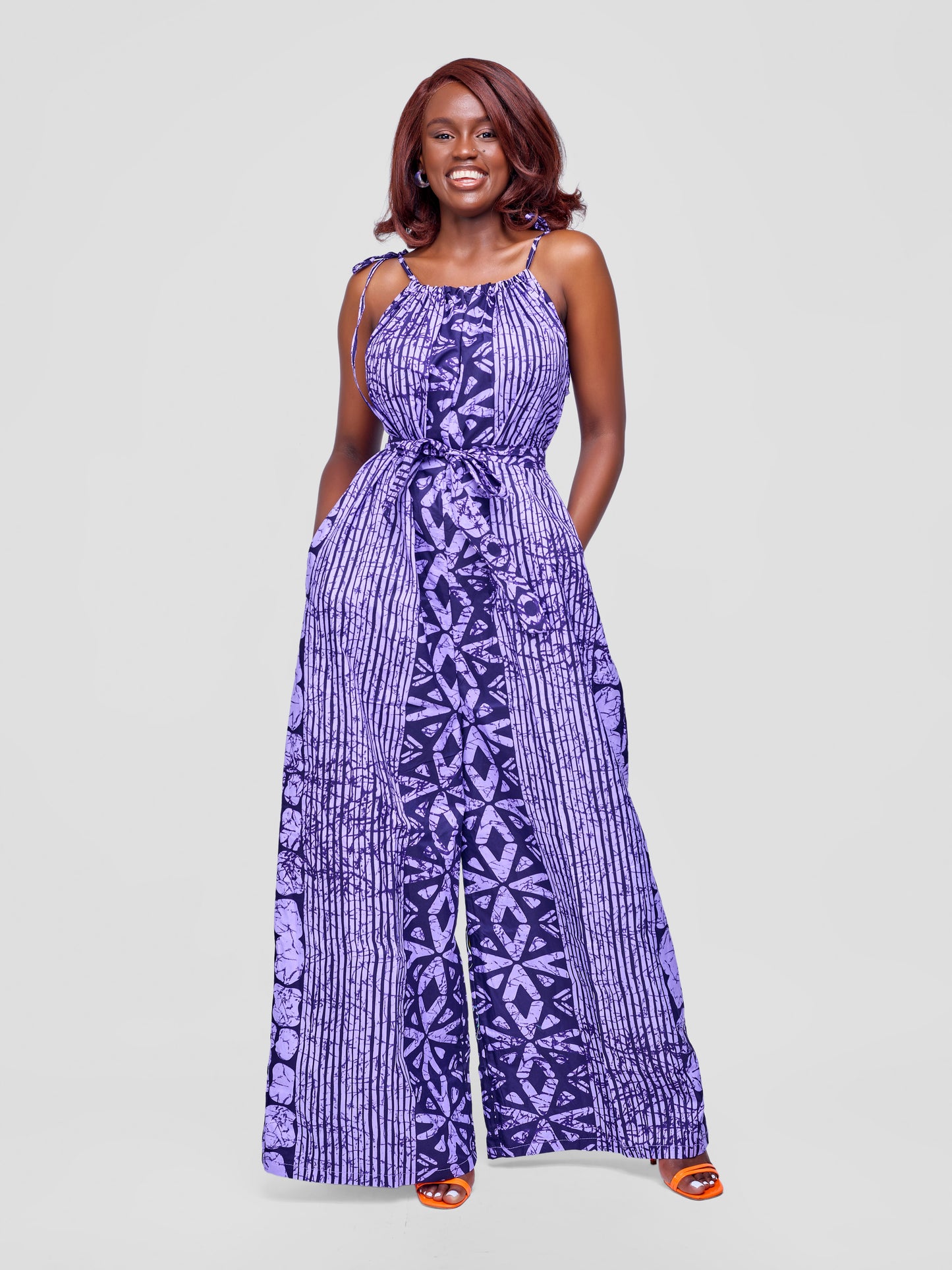 Zenani Ankara Jumpsuit - Purple