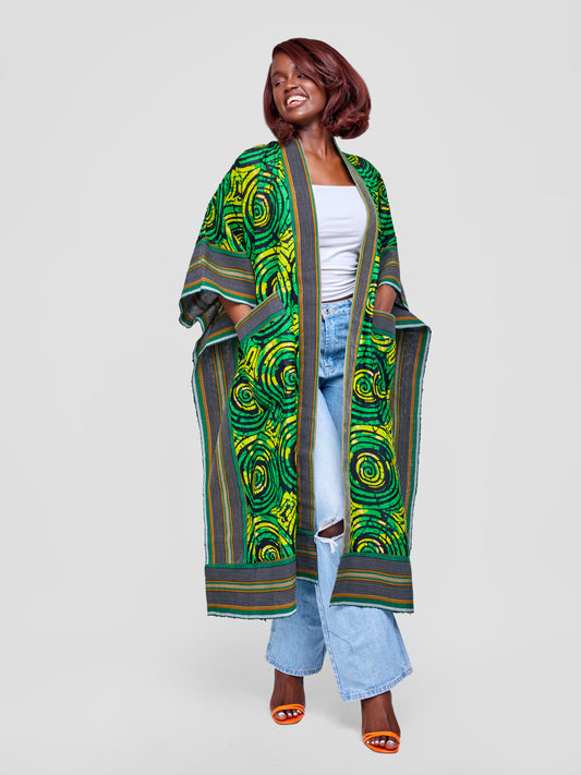 Zinthle Kimono - Green & Yellow