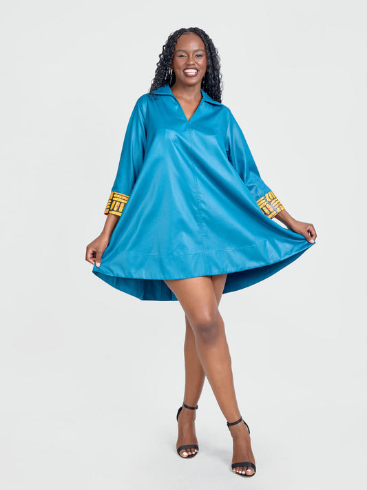 Zuri Shift Dress - Teal