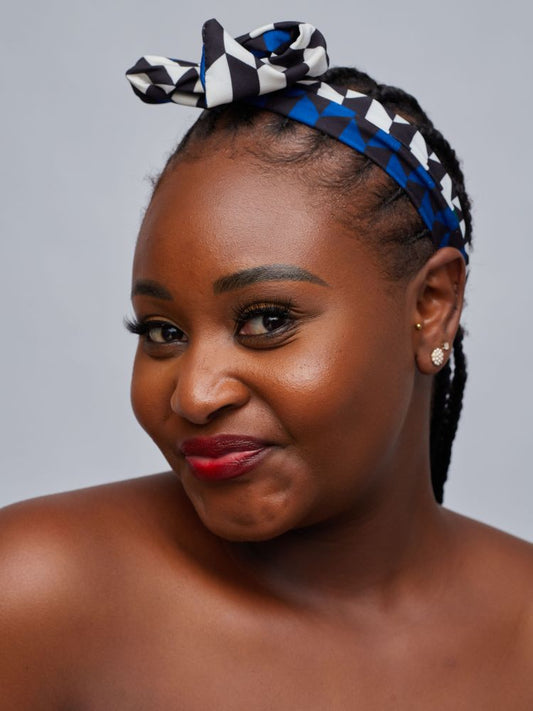 Heavy crepe headbands made from upcycled fabric.