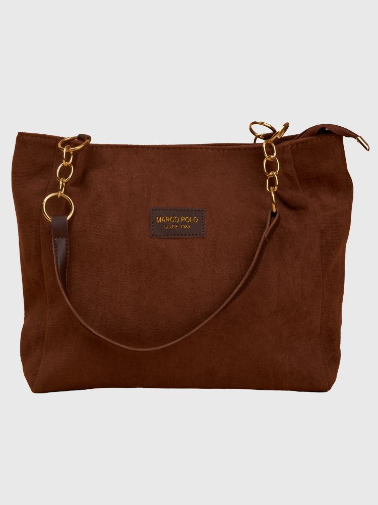  elegant suede tote bag 