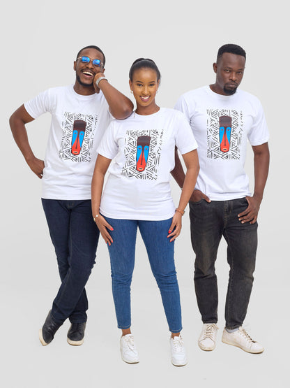 Africa Tribal Mask T-Shirt - White