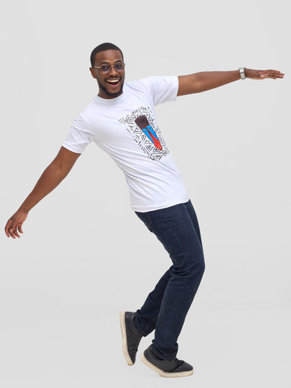 Africa Tribal Mask T-Shirt - White