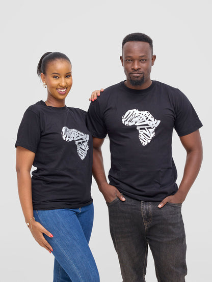 Africa Map T-Shirt - Black