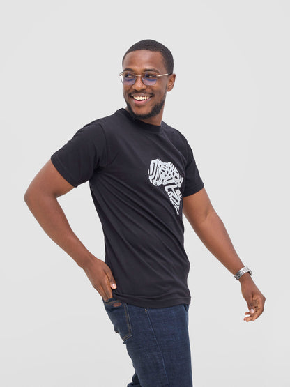 Africa Map T-Shirt - Black