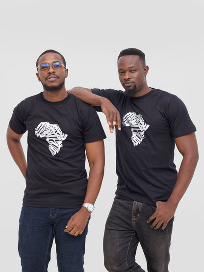 Africa Map T-Shirt - Black
