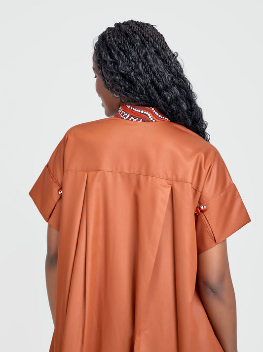 Amani Shirt Dress - Brown