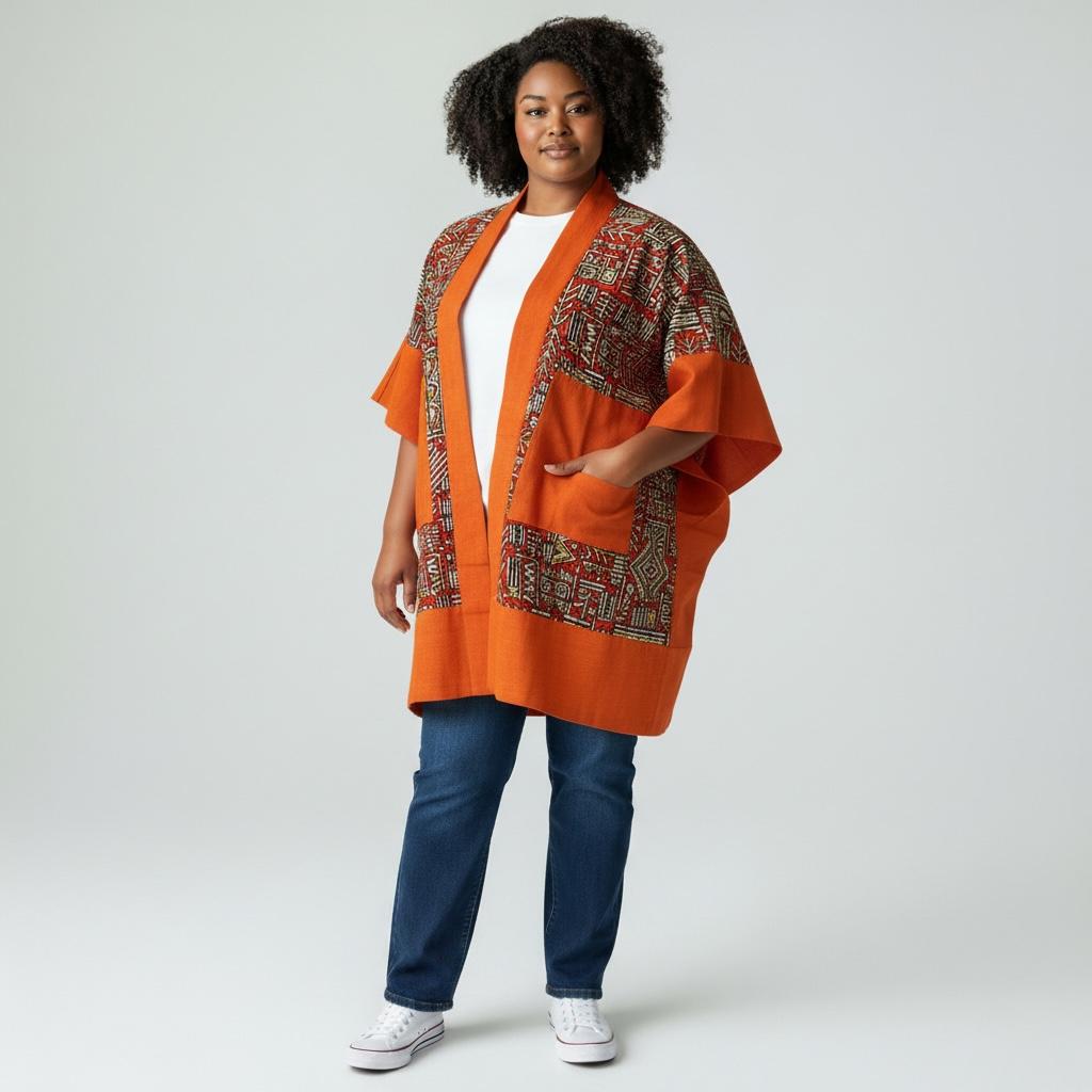 Hanifa Kimono - Orange Print