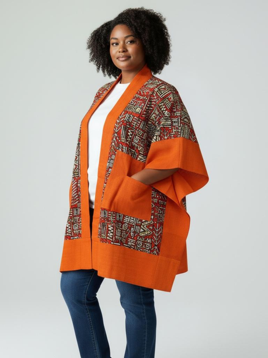 Hanifa Kimono - Orange Print