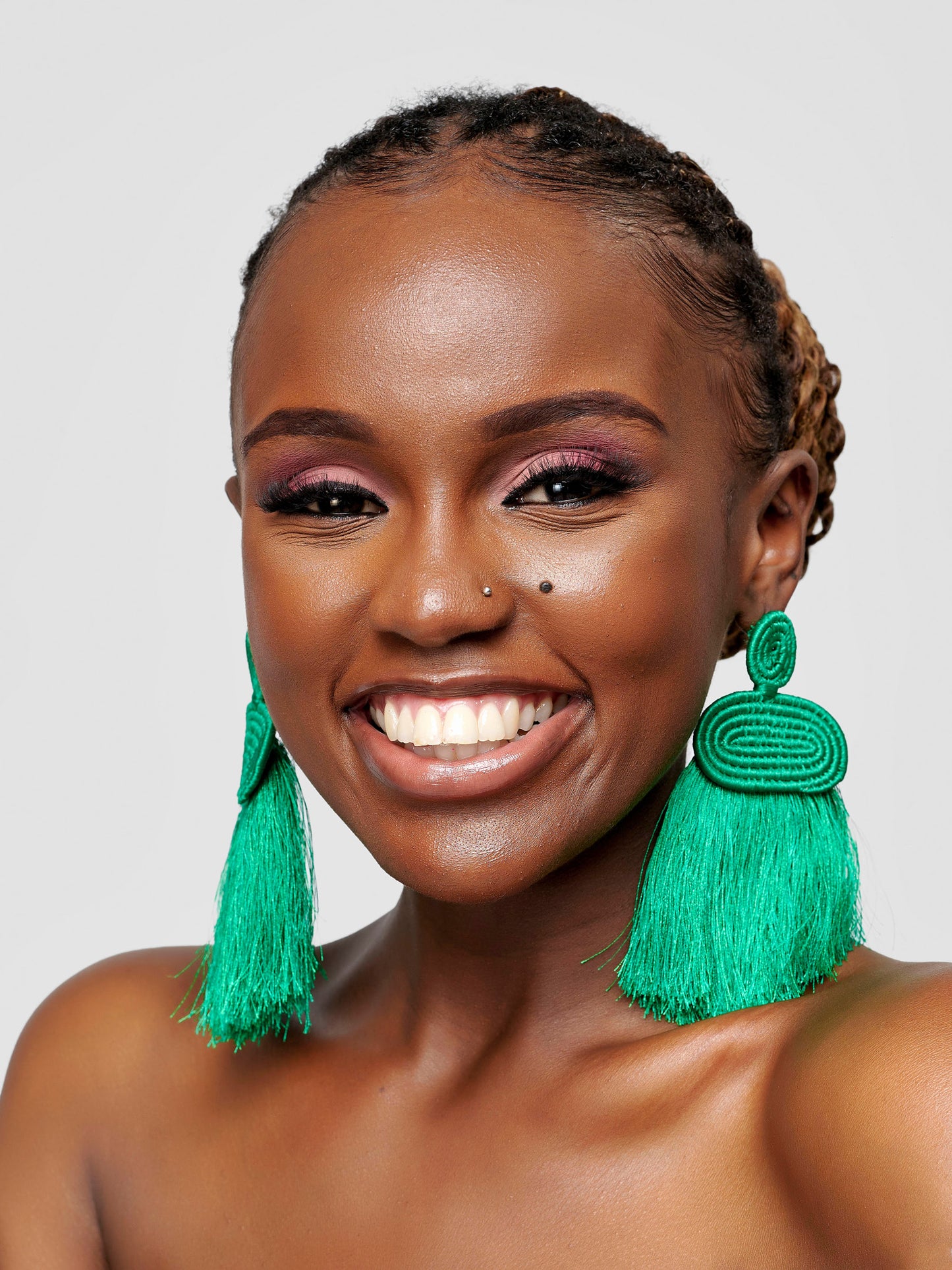 Liana Tassel Earrings - Green