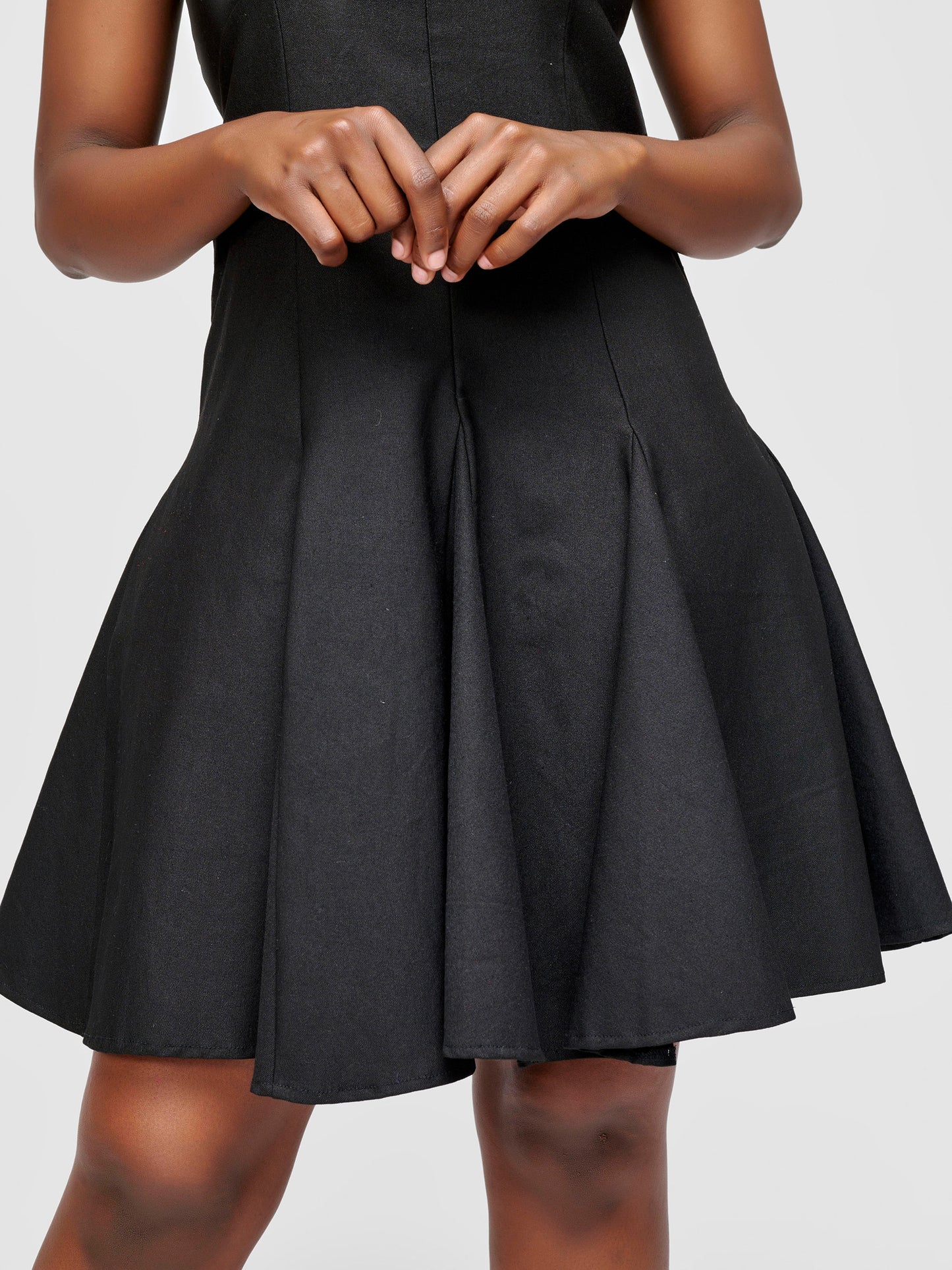 Mayeli Skater Dress - Black
