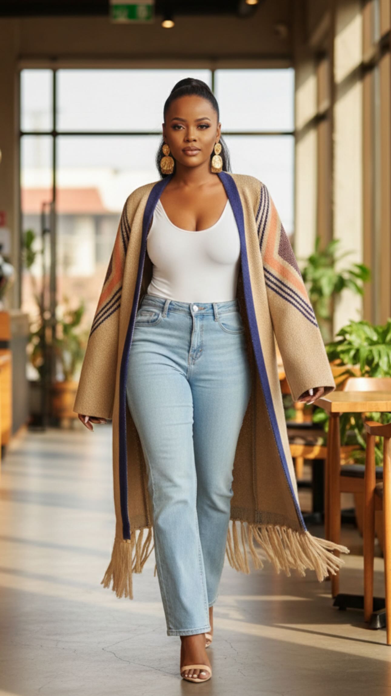 Nova Tassel Cardigan - Khaki