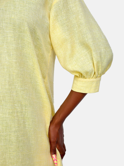 Nuru Shirt Dress - Yellow
