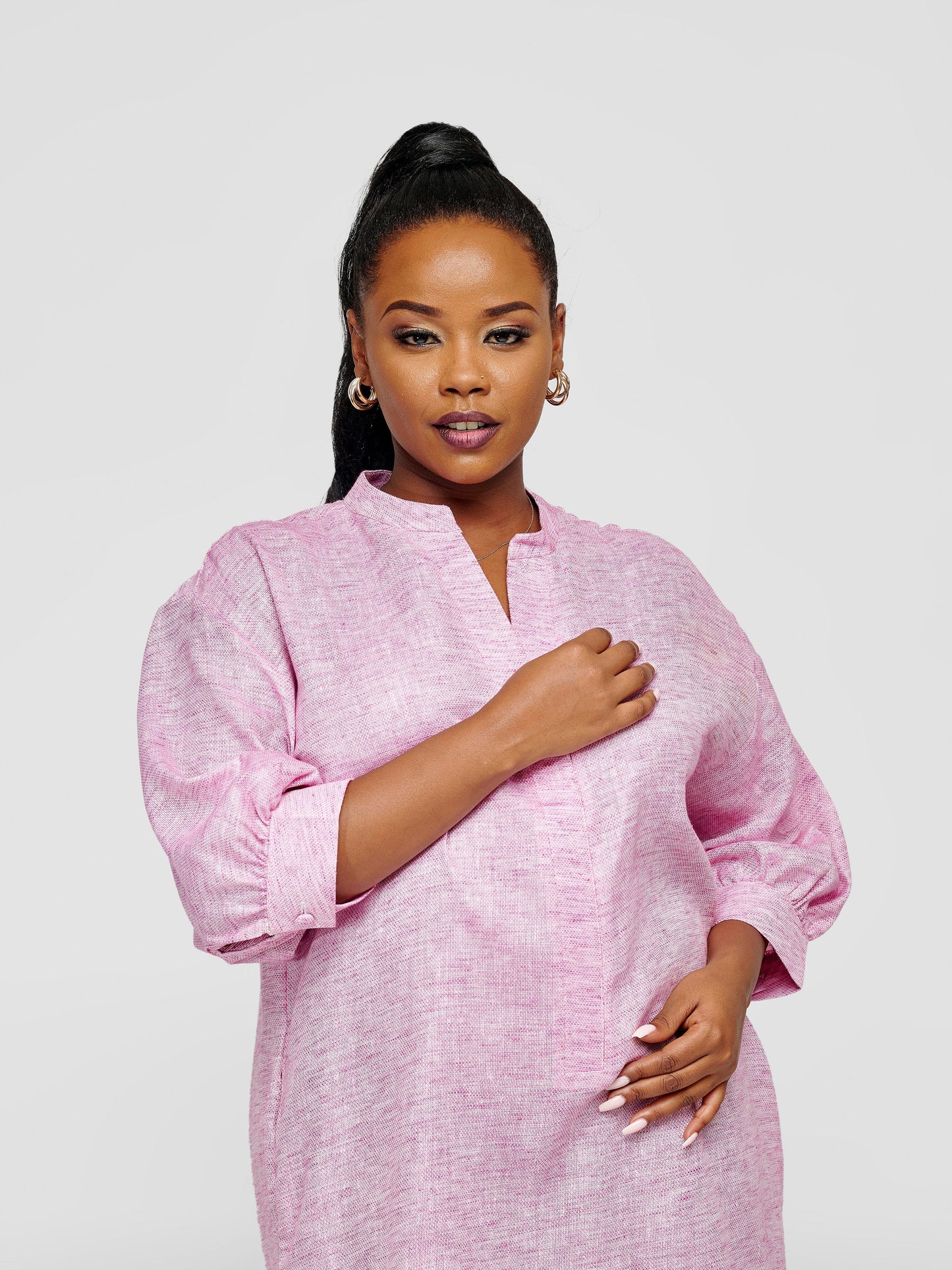 Nuru Shirt Dress - Lilac