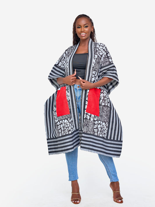 Sade Kimono - Black & White Print
