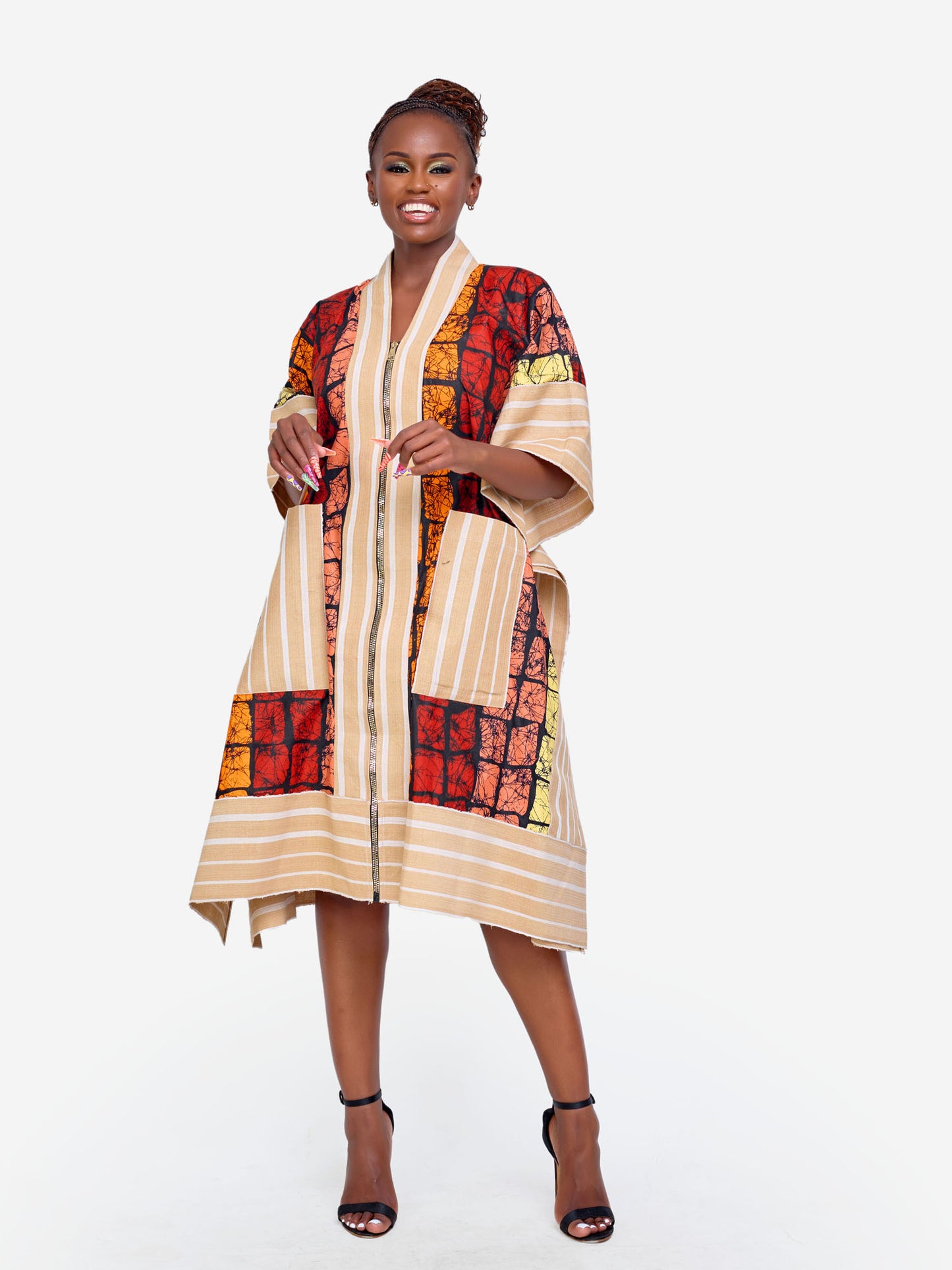 Sade Kimono - Brown Print