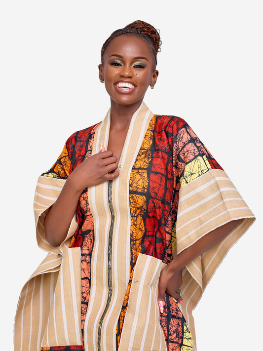 Sade Kimono - Brown Print