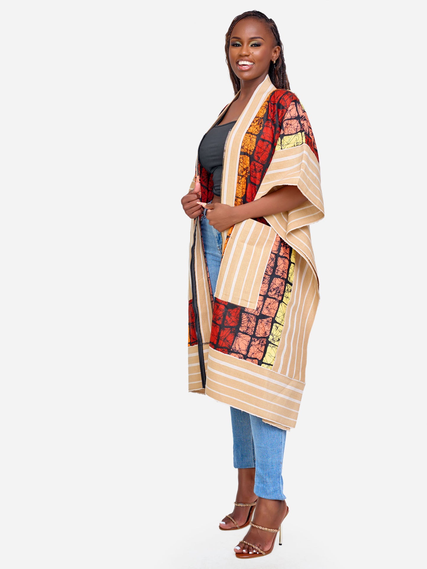 Sade Kimono - Brown Print