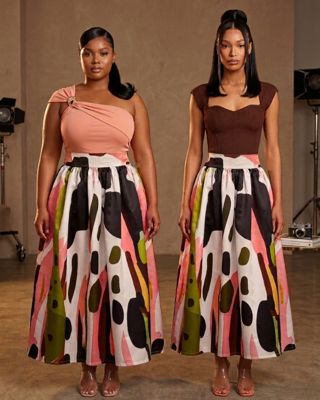 Tumelo Gathered Maxi Skirt - Multicoloured Print