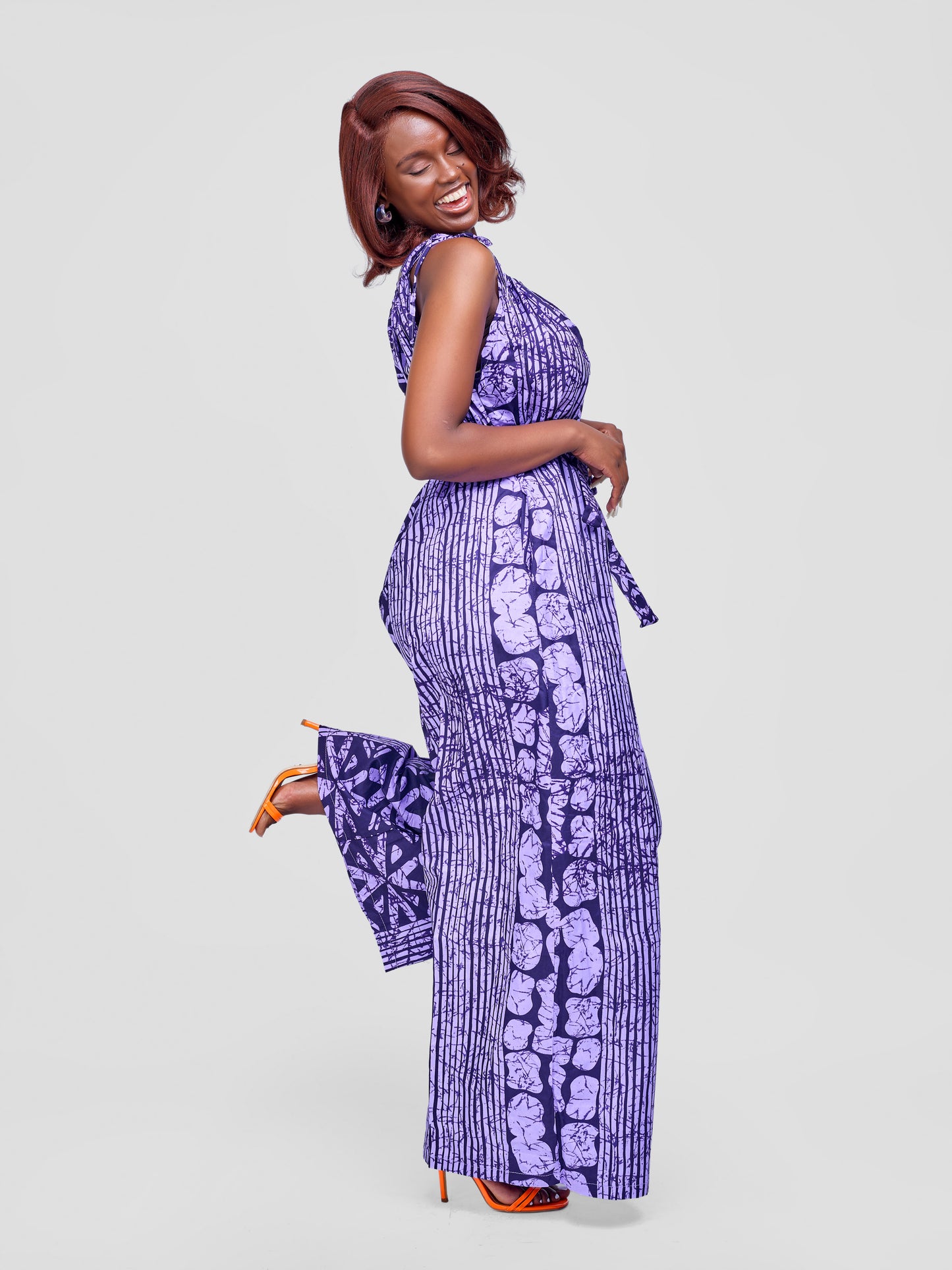 Zenani Ankara Jumpsuit - Purple