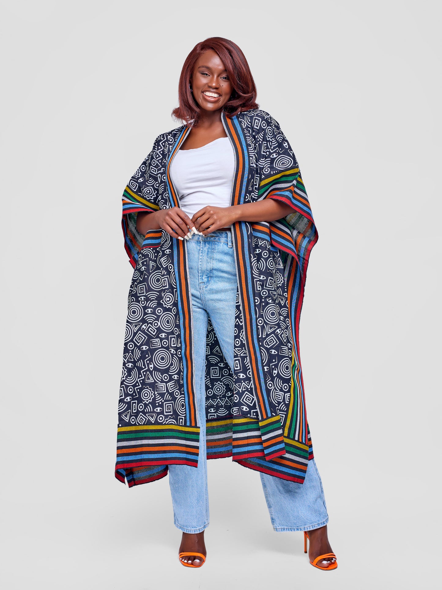 Zinthle Kimono - Black & White