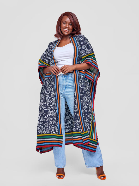 Zinthle Kimono - Black & White