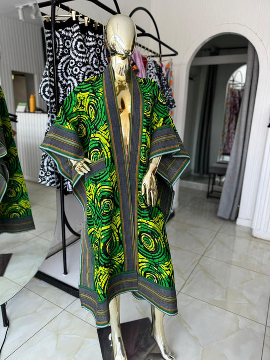 Zinthle Kimono - Green & Yellow