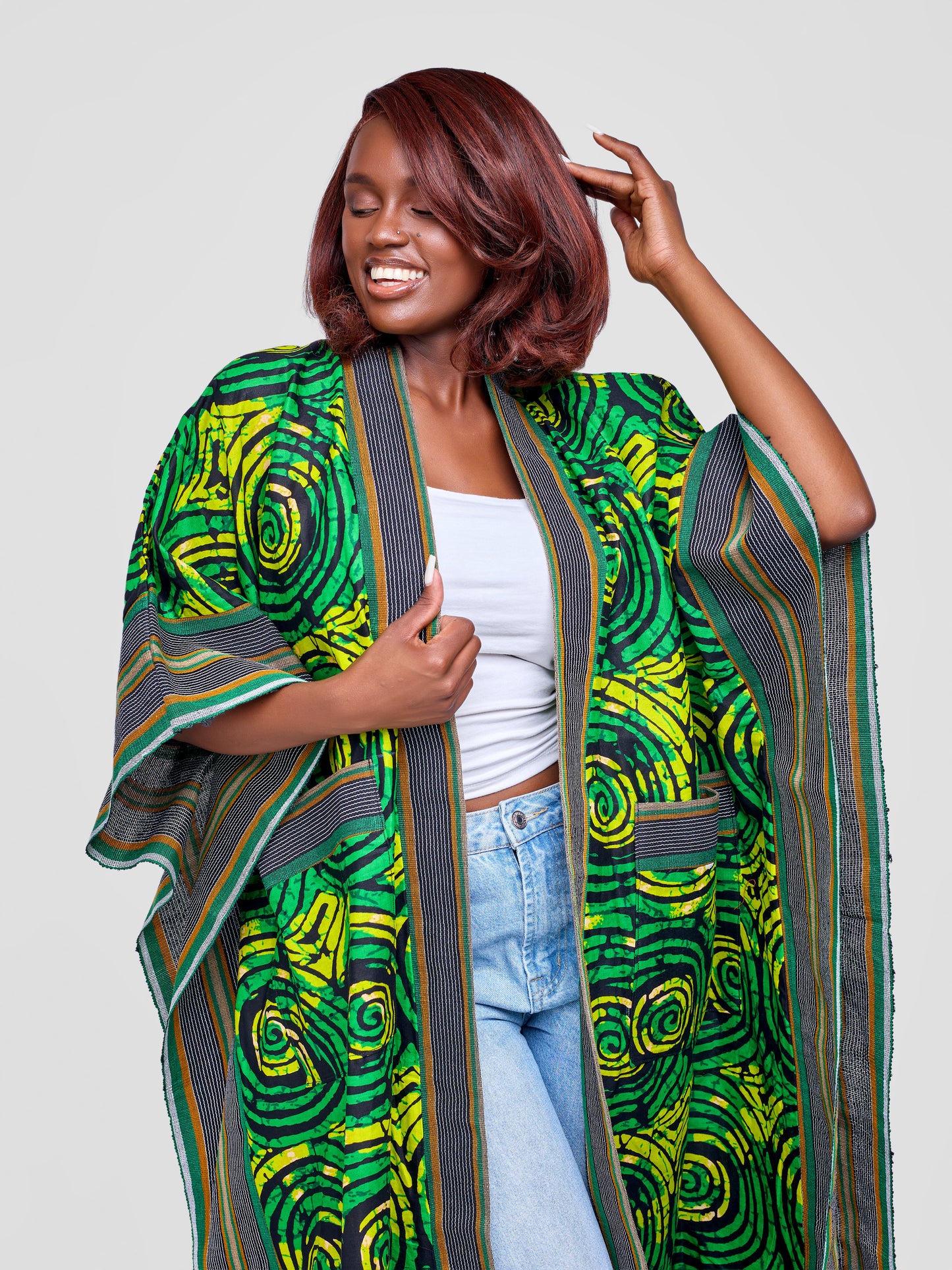 Zinthle Kimono - Green & Yellow