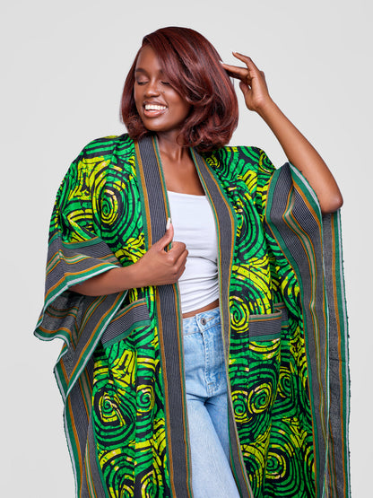Zinthle Kimono - Green & Yellow