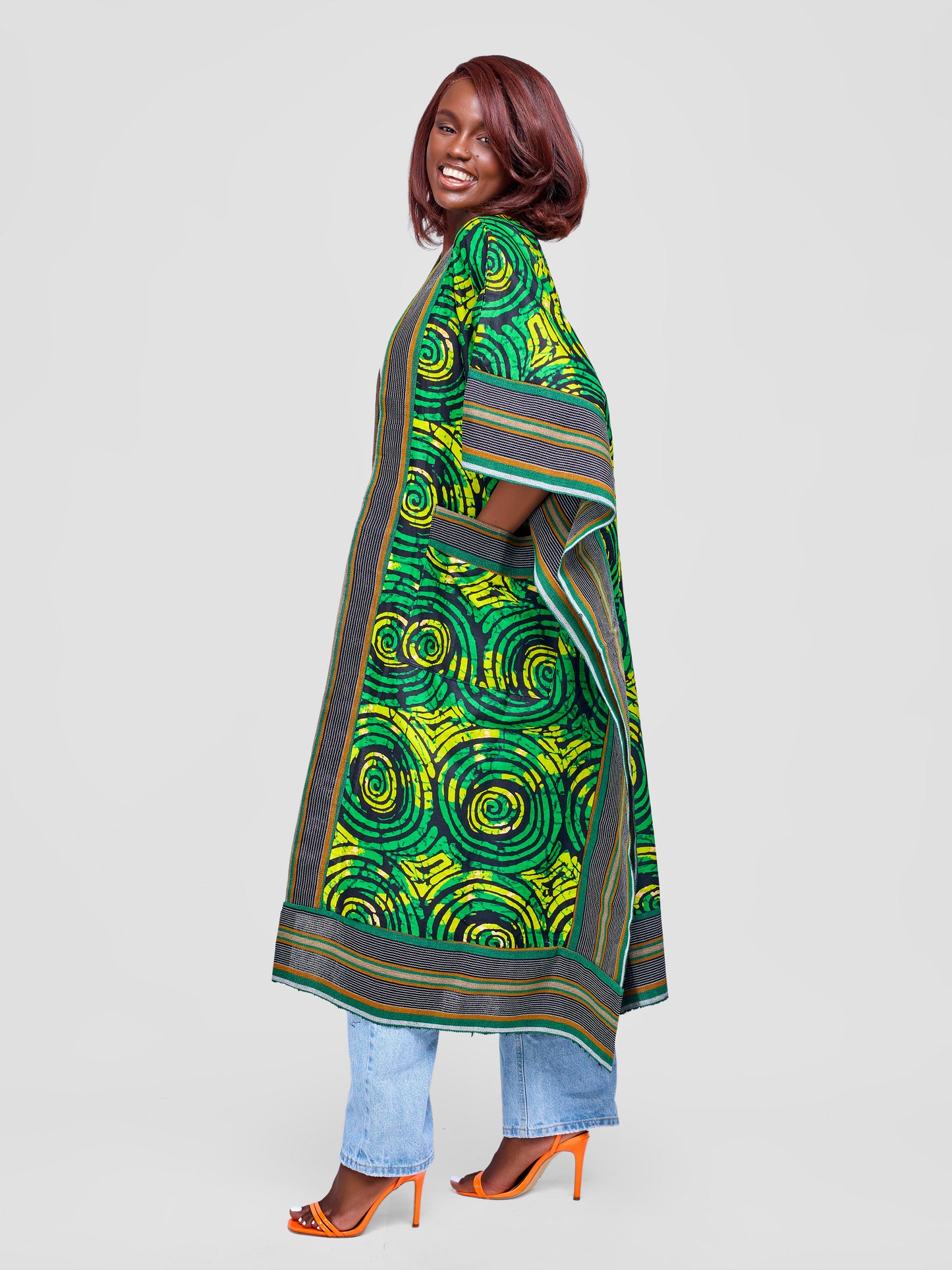 Zinthle Kimono - Green & Yellow