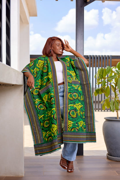 Zinthle Kimono - Green & Yellow