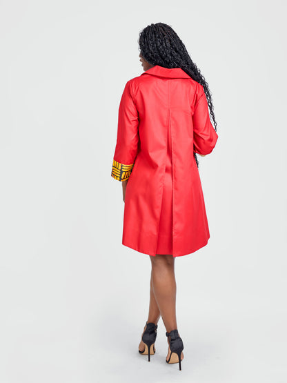 Zuri Shift Dress - Red
